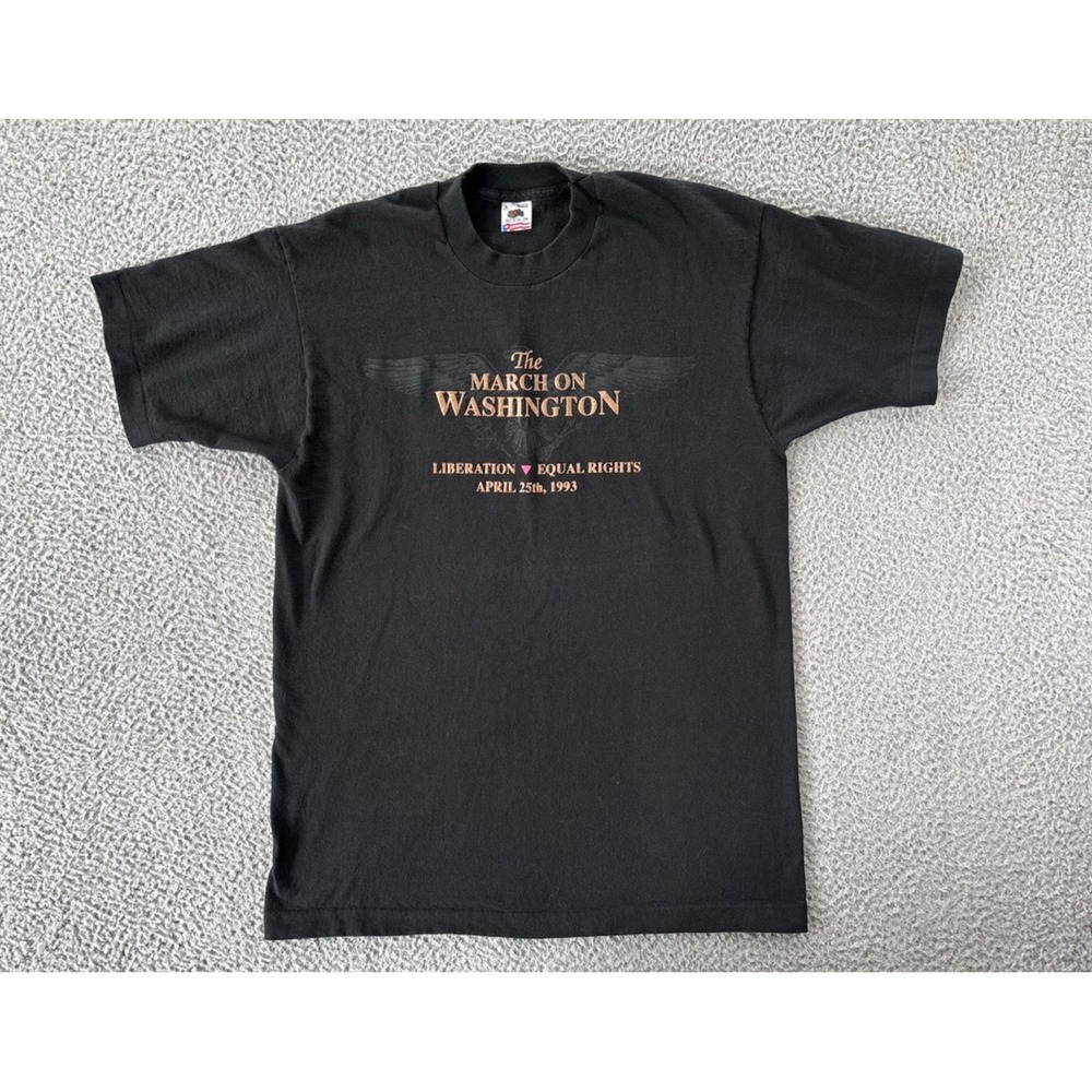 Vintage March on Washington Shirt Mens‎ Large Lesbian Gay 1993 Single Stitch